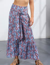 Printed Tie-Front Culottes