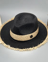 Raw Hem Raffia Hat