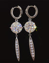 10 Carat Moissanite 925 Sterling Silver Earrings