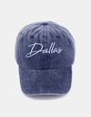 Zenana Washed DALLAS Embroidered Baseball Cap