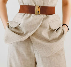 Alloy Buckle Elastic Belt