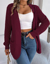 Open Front Long Sleeve Cardigan with Pockets