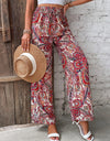 Printed Wide Leg Pants