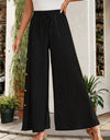 Tied Slit Wide Leg Pants