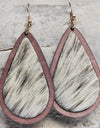 Teardrop Shape Wooden Dangle Earrings