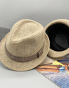 Short Brim Jute Cloth Hat