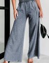 Mineral Wash Smocked Waist Wide Leg Pants