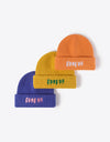 COME ON Embroidered Cuff Knit Beanie