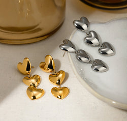 Stainless Steel Heart Earrings