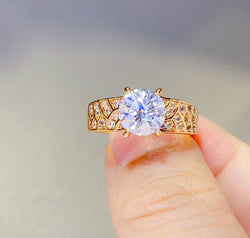 1.5 Carat 925 Sterling Silver Moissanite Ring