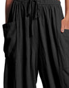 Full Size Pocketed Drawstring Wide Leg Pants