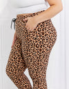 Leggings Depot Full Size Spotted Downtown Leopard Print Joggers