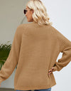 Open Front Raglan Sleeve Pocketed Cardigan