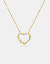 Heart Inlaid Zircon Spring Ring Closure Necklace