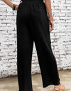 Double Take Elastic Waist Straight Leg Pants with Pockets