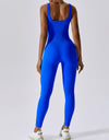 Wide Strap Sleeveless Active Jumpsuit