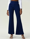 High Waist Flare Leg Pants with Pockets