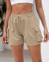 Drawstring Elastic Waist Shorts with Pockets