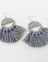 Tassel Detail Leopard Drop Earrings