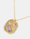 Inlaid Zircon Pendant Stainless Steel Necklace