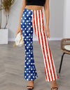 Star & Stripes High Waist Bootcut Pants