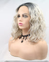 13*3" Lace Front Wigs Synthetic Mid-length Wavy 12" 130% Density