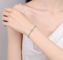 1 Carat Moissanite 925 Sterling Silver Bracelet