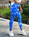 Tie-dye Slim Fit High Waistband Long Active Pants