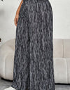 Plus Size High Waist Wide Pants