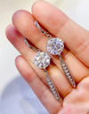 10 Carat Moissanite 925 Sterling Silver Earrings