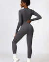 Half Zip Long Sleeve Active Jumpsuit