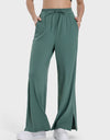 Slit Wide Leg Active Pants