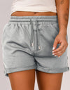 Drawstring Waist Cuffed Shorts