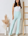 RISEN Full Size High Waist Ultra Soft Knit Flare Pants