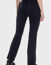 Tied Mid-Rise Waist Active Pants