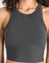 Racerback Cropped Sports Tank