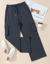 Drawstring Straight Pants with Pockets