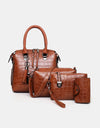 4-Piece PU Leather Bag Set