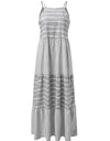 Tiered Striped Sleeveless Cami Dress