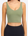 Deep V-Neck Crop Sports Bra