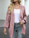 Drop Shoulder Balloon Sleeve Cardigan