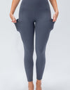 Breathable Wide Waistband Active Leggings with Pockets