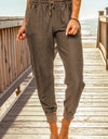 Drawstring Elastic Waist Pocket Joggers