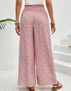 Tied Printed Wide Leg Pants