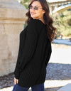 Basic Bae Full Size Ribbed Round Neck Long Sleeve Knit Top