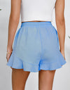 Full Size Drawstring Ruffle Hem Shorts