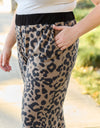 Celeste Design Full Size Leopard Contrast Sweatpants