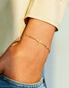 18K Gold-Plated Cross Bead Bracelet