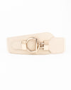 PU Elastic Wide Belt with Alloy Buckle