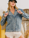 BiBi Button Up Long Sleeve Denim Jacket